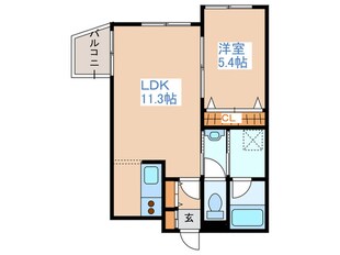 サムティ学園前の物件間取画像